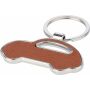 Gerecycled lederen sleutelhanger Joan bruin