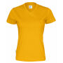 Cottover Gots T-shirt V-neck Lady yellow S Cottover Gots T-shirt V-neck Lady yellow S