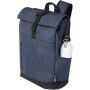 Libra 15,6 inch GRS gerecycled oprolbare laptop rugzak 12L - Gemêleerd marineblauw