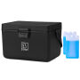 Brisby Koelbox - Frigobox - Coolbox - Auto - Lichtgewicht - Broodtrommel - 12L - 2 Gratis koelelementen van 450ml per stuk - Incl. Dividers Snijplanken - Bieropener - Flesopener - Max. 40 uur isolatie - Zwart