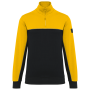 Ecologische uniseks sweater met ritskraag Black / Yellow 3XL Ecologische uniseks sweater met ritskraag Black / Yellow 3XL