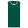 Basketbalshirt voor heren Dark Green / White XL