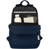 Joey 15,6 inch GRS gerecyclede canvas antidiefstal laptoprugzak 18 l - Marineblauw