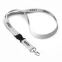 Afneembare lanyard van biologisch katoen met zeefdruk Afneembare lanyard van biologisch katoen met zeefdruk