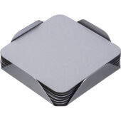 6-delige roestvrijstalen onderzettersset