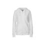 LADIES HOODIE WITH ZIP, WHITE, XXL, NEUTRAL LADIES HOODIE WITH ZIP, WHITE, XXL, NEUTRAL