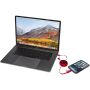 Alasia 5-in-1 100 cm intrekbare datasynchronisatie- en 45 W snellaadkabel van gerecycled plastic en aluminium - Rood