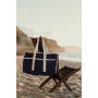 VINGA Volonne AWARE™ recycled canvas strandtas, blauw, gebroken wit