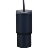 Westin 540 ml RCS gerecyclede dubbelwandige thermosbeker met rietje - Marineblauw Westin 540 ml RCS gerecyclede dubbelwandige thermosbeker met rietje - Marineblauw