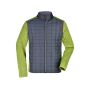 Men's Knitted Hybrid Jacket kiwi-melange/anthracite-melange S