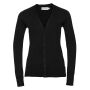 Ladies V-Neck Knitted Cardigan black XXS