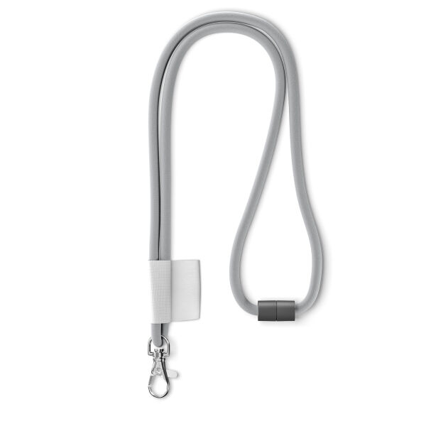 Polyester 2-kleurige koord-lanyard met full color label Polyester 2-kleurige koord-lanyard met full color label