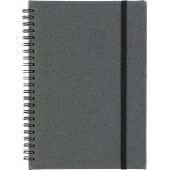 Gerecycled leren notitieboek A5 Egon zwart
