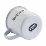 Retro Emaille Mok 350 ml - wit/zwart