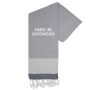 Oxious - Unique Hammamdoek - Navy, Middelgrijs & Lichtgrijs