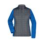 Ladies' Knitted Hybrid Jacket royal-melange/anthracite-melange XS