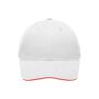 Light Brushed Sandwich Cap white/red