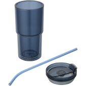 Archer 480 ml dubbelwandige plastic beker - Oceaanblauw