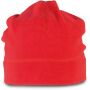 Muts van fleece red one size