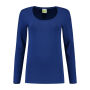 L&S T-shirt Crewneck cot/elast LS for her 2748c Royal Blue-S
