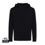 Iqoniq Rila lichtgewicht gerecycled katoen hoodie, zwart (S)