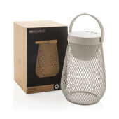 Aurora RCS gerecyclede plastic USB-oplaadbare tafellamp, grijs