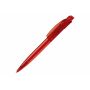 Balpen Cube transparant - Transparant Rood
