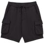 Duurzame verwassen herencargoshort van French Terry washed black XS