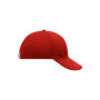 6 Panel Cap Laminated red one size
