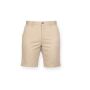 LADIES STRETCH CHINO SHORTS, STONE, XS, FRONT ROW