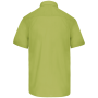 Overhemd in onderhoudsvriendelijk polykatoen-popeline korte mouwen heren Burnt Lime 4XL