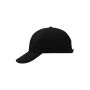 6 Panel Raver Cap Laminated black one size
