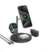 Anker MagGo draadloze oplaadstandaard (3-in-1-standaard), zwart