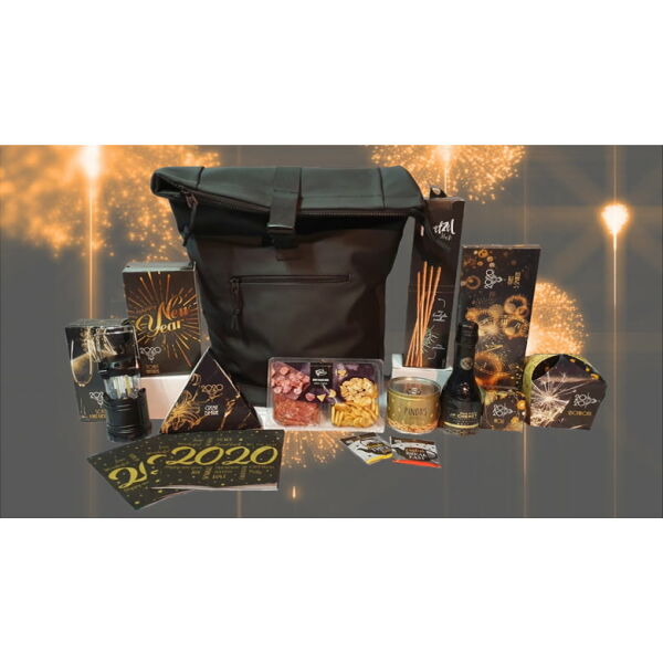 Kerstpakket Happy 2020 met zwarte tas Kerstpakket Happy 2020 met zwarte tas