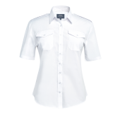 Dames pilotenblouse met korte mouwen