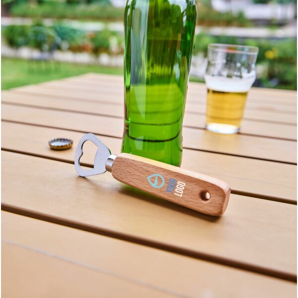 Houten flesopener Travis bruin Houten flesopener Travis bruin