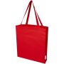Madras draagtas van 140 g/m² GRS gerecycled katoen met 12L - Rood