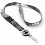Afneembare polyester sublimatie badge‑reel keycord Afneembare polyester sublimatie badge‑reel keycord