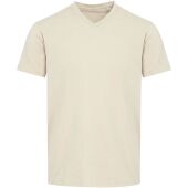 Balfour 200 g/m² unisex OCS organisch T-shirt met korte mouwen en V-hals - Zandsteen - 3XS