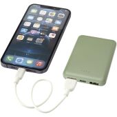 Asama type-C powerbank van 5000 mAh van gerecycled plastic - Heather groen
