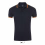 PASADENA MEN - PASADENA HEREN POLO 200 - XXL - Frans Marine/neon Oranje