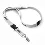 Afneembare lanyard van biologisch katoen met zeefdruk