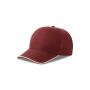 RECY FIVE PIPING, BURGUNDY/WHITE, One size, ATLANTIS HEADWEAR