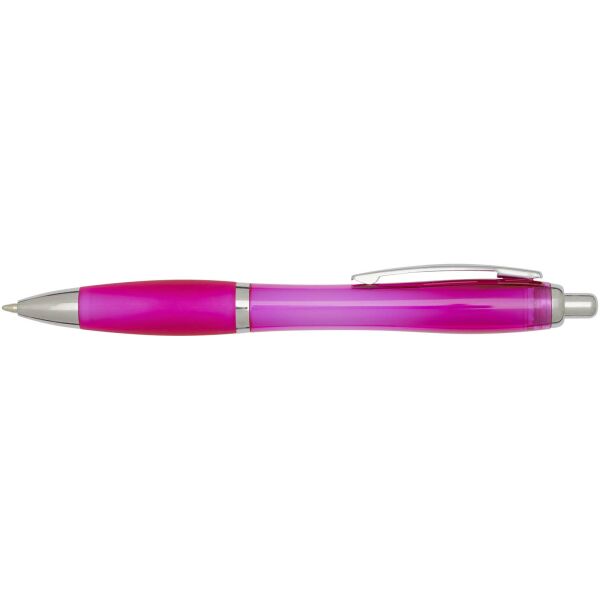 Nash RCS balpen van gerecycled plastic met gekleurde behuizing en grip (zwarte inkt) - Roze Nash RCS balpen van gerecycled plastic met gekleurde behuizing en grip (zwarte inkt) - Roze
