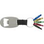 Aluminium 2-in-1 sleutelhanger Courtney zilver