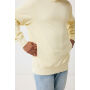 IQONIQ Yengo recycled katoen hoodie met steekzakken, cream yellow (L)