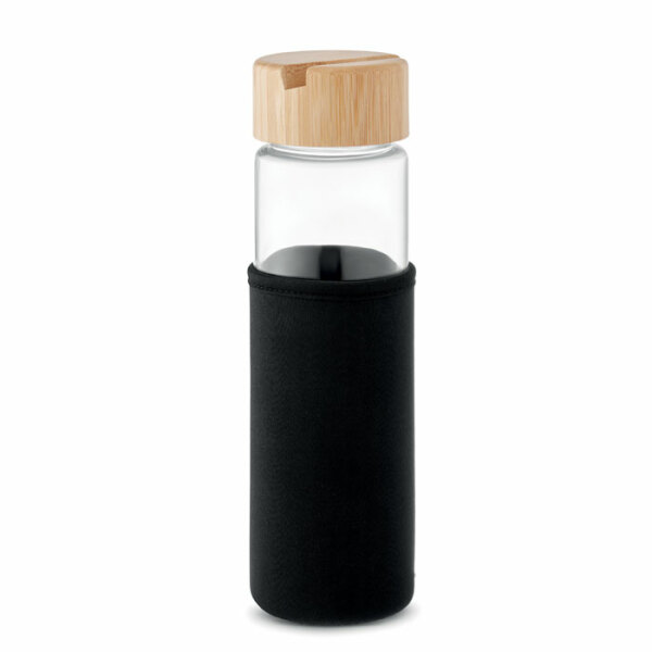 TINAROO - Glazen fles bamboe dop 600ml