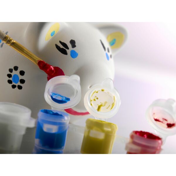 Spaarvarken van gips Monika wit Spaarvarken van gips Monika wit