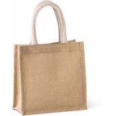 Shopper van jutecanvas - klein model Natural / Gold One Size