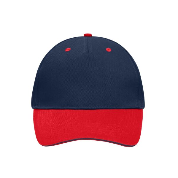 5 Panel Sandwich Cap navy/red/navy one size 5 Panel Sandwich Cap navy/red/navy one size